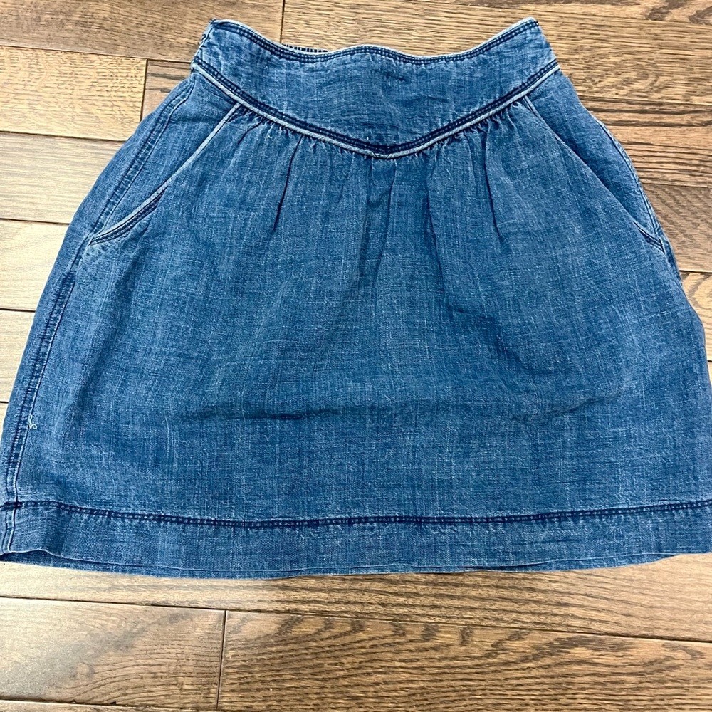 Wilfred Denim Blue Mini Skirt
